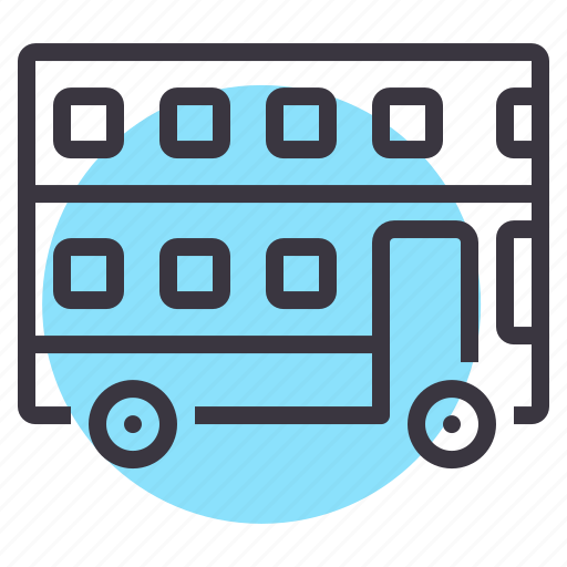 Bus, decker, double, public, transport, transportation icon - Download on Iconfinder