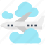 air, airplane, cloud, flight, plane, sky, travel 
