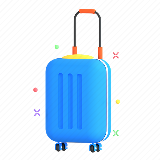 Suitcase, briefcase, luggage, business 3D illustration - Download on Iconfinder