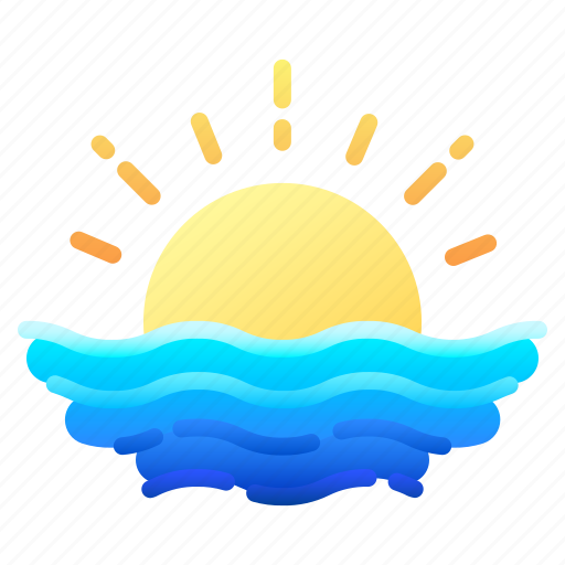 Beach, sunset, sunrise, beach sunset, sun, travel, holidays icon - Download on Iconfinder