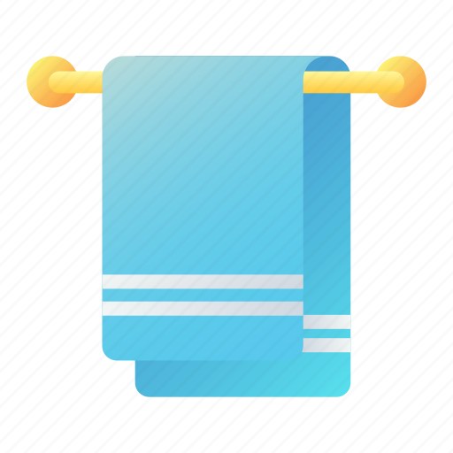 Towel, amenities, towel rack, bath towel, hotel service, wellness, dry icon - Download on Iconfinder