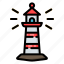 lighthouse, navigation, tower, building, light 