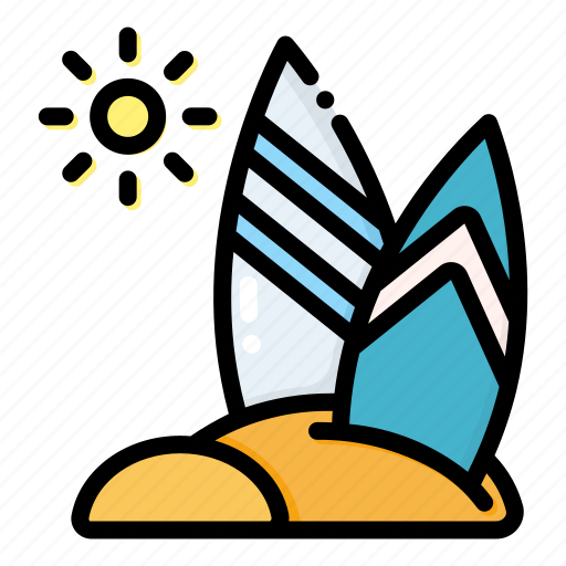 Surfboard, beach, holiday, sea, surf, surfing icon - Download on Iconfinder