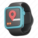 gps, map, smartwatch, location, navigation, pin, watch