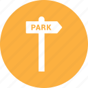 away, park, road, sign, travel