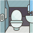 toilet, restroom, bathroom, lavatory, airplane