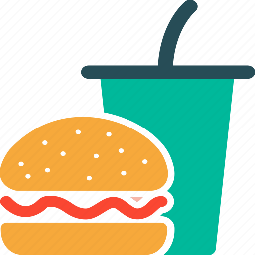 Burger, drink, drink and burger, beverage, breakfast, food icon - Download on Iconfinder
