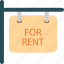 for rent, message, sign 