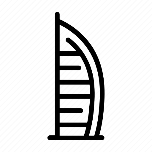 Burj al arab, dubai, emirates, hotel, uae icon - Download on Iconfinder