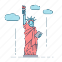 liberty island, new york, statue of liberty, usa