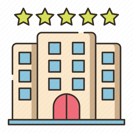 5 stars hotel, hotel, luxury hotel, resort, stars icon - Download on Iconfinder