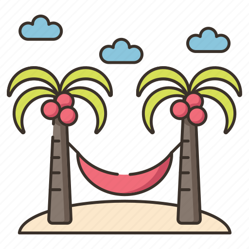 Beach, hammock, holiday, relaxation, vacation icon - Download on Iconfinder
