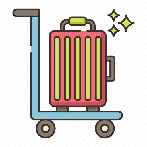 Bag, baggage, check in, luggage, trolley icon - Download on Iconfinder