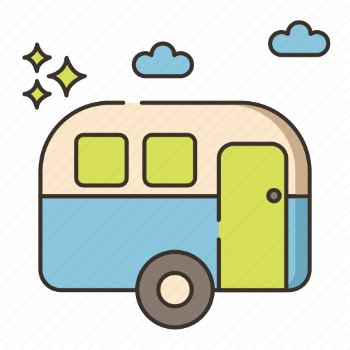Campervan, park, rv, trailer, trailer park icon - Download on Iconfinder