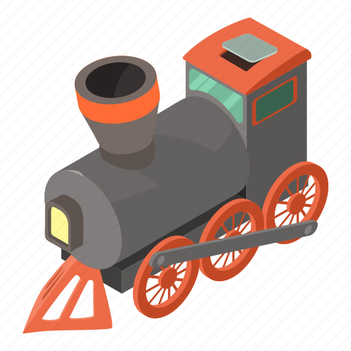 Isometric, object, railroad, railway, track, train, transport icon - Download on Iconfinder