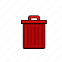 bin, delete, garbage, rubbish, trash, waste