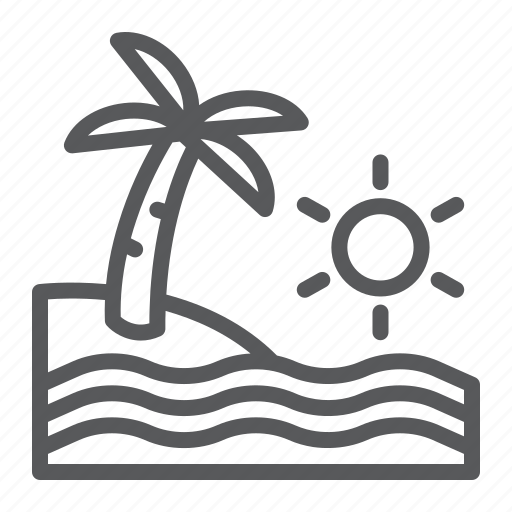 Beach, island, nature, palm, sea, travel, vacation icon - Download on Iconfinder