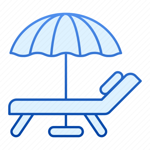 Beach, vacation, umbrella, chair, summer, sun, travel icon - Download on Iconfinder
