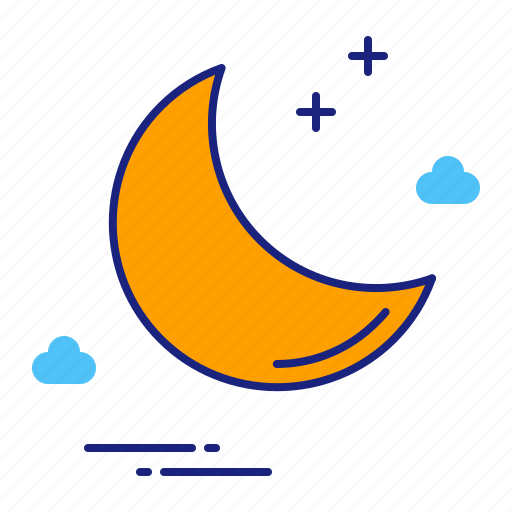 Moon, crescent, forecast, night, weather icon - Download on Iconfinder
