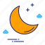 moon, crescent, forecast, night, weather 