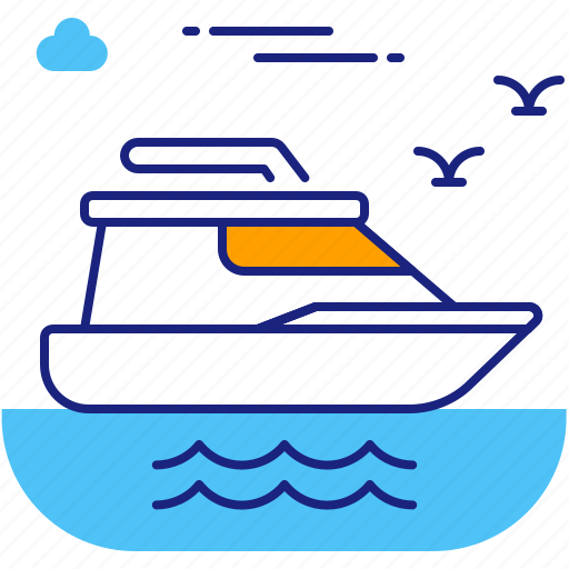 Yacht, boat, cruise, nautical, sail, sailboat, vessel icon - Download on Iconfinder