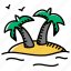 coconut palm, island beach, island, sand island, nature 