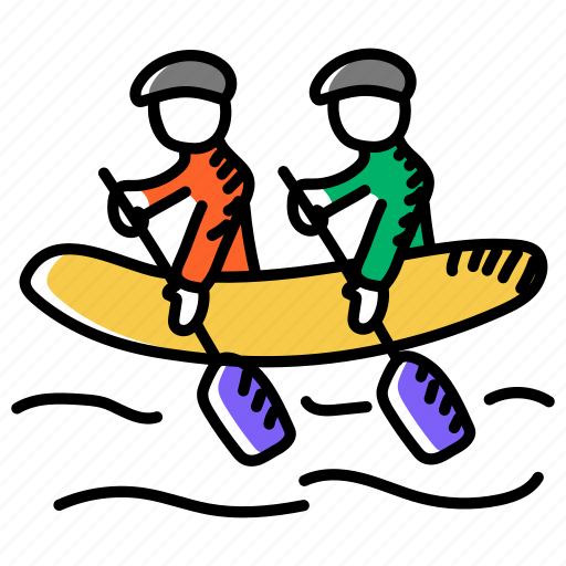 River rafting, rafting, canoeing, water rafting, amusement icon - Download on Iconfinder