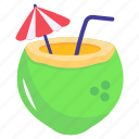 beach drink, coconut drink, tropical drink, beverage, juice