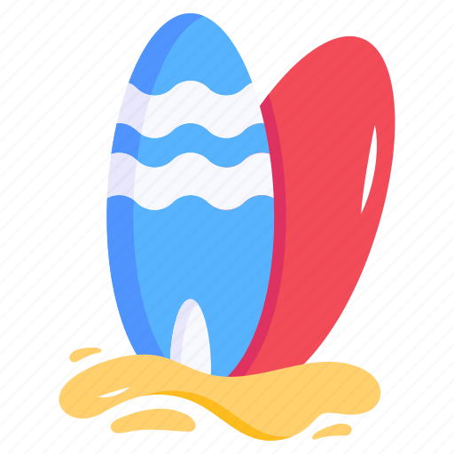 Surfing, surf boards, beach vacation, outdoor sports, water surfing icon - Download on Iconfinder