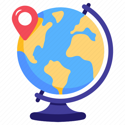 Location pointer, global location, worldwide location, geography, location pin icon - Download on Iconfinder