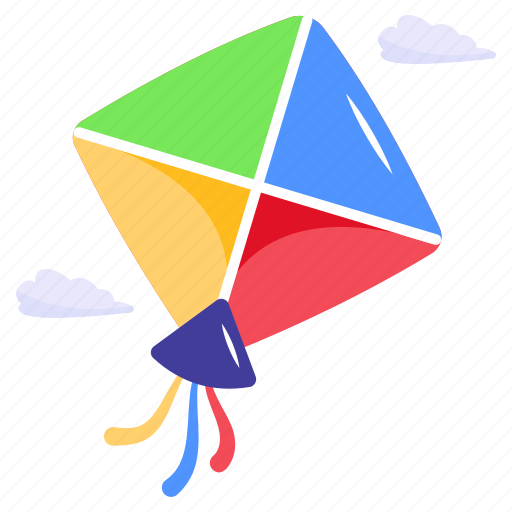 Kite flying, kite surfing, kite festival, outdoor game, kids hobby icon - Download on Iconfinder
