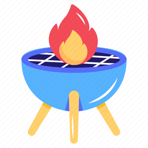 Barbeque grill, bbq grill, camp fire, fire, cooking outdoor icon - Download on Iconfinder
