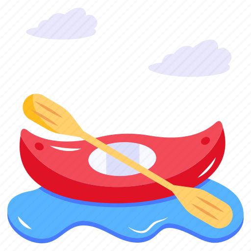 Kayak, canoe, boat, paddled boat, dinghy icon - Download on Iconfinder