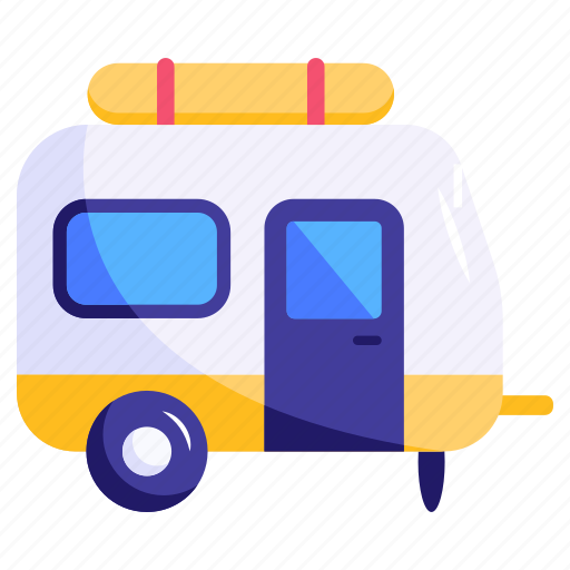 Caravan, camper, motor home, mobile home, recreational vehicle icon - Download on Iconfinder