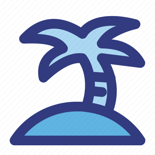 Beach, coconut, island, tourism, tree, vacation, water icon - Download on Iconfinder