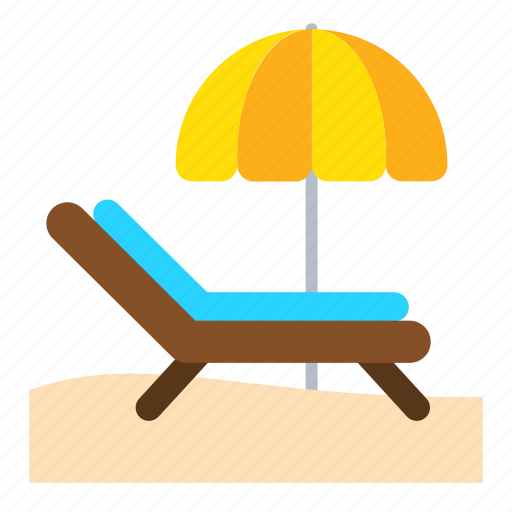 Sun, bed, umbrella, beach, vacation, bathing, travel icon - Download on Iconfinder