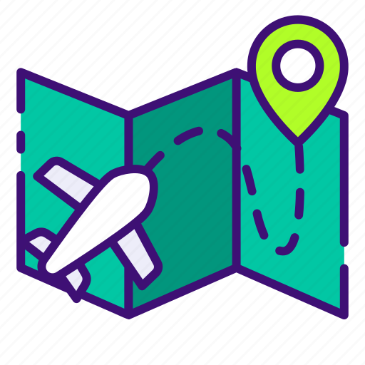 Destination, traveling, tourism, map, navigation, location, route icon - Download on Iconfinder