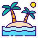 palm, tree, beach, coconut, sea, summer, vacation, travel, tourism