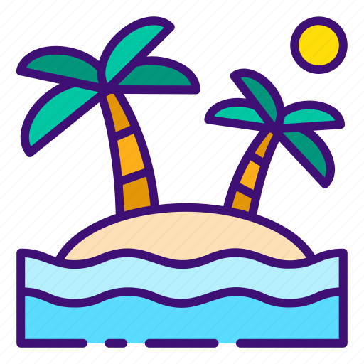 Palm, tree, beach, coconut, sea, summer, vacation icon - Download on Iconfinder