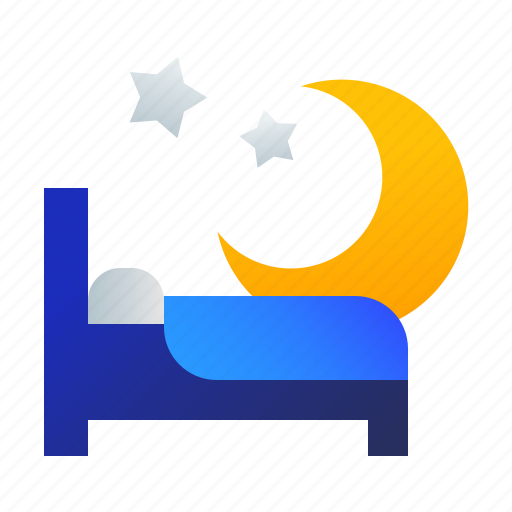 Bed, hotel, moon, night icon - Download on Iconfinder