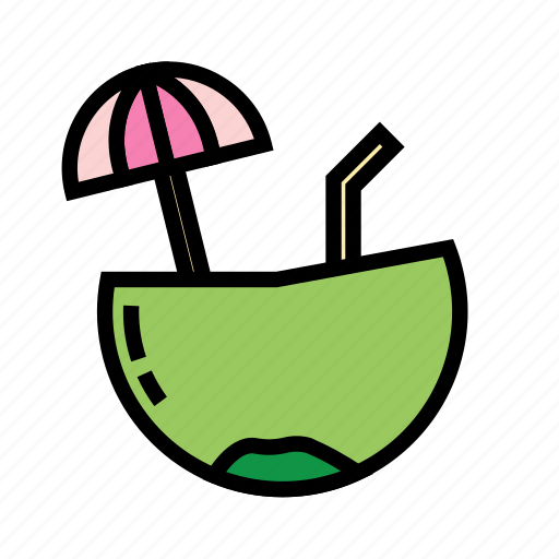 Coconut, holiday, outdoor, recreation, travel, water icon - Download on Iconfinder