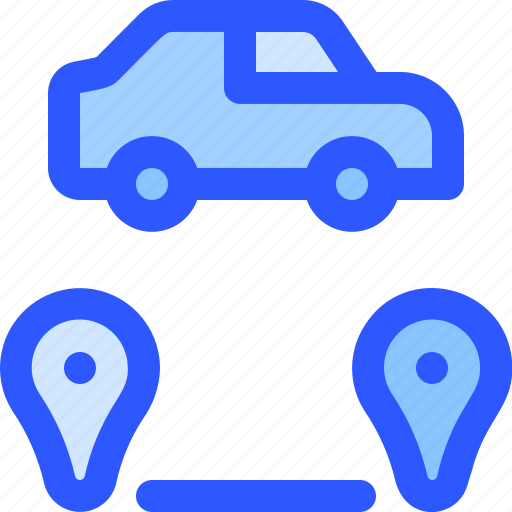 Map, navigation, car, location, destination, pin icon - Download on Iconfinder