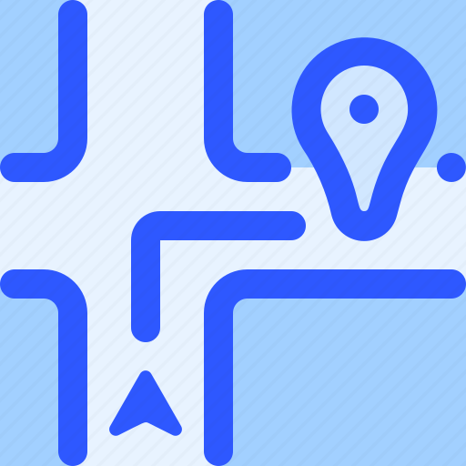 Map, navigation, near destination, location, arrow, direction icon - Download on Iconfinder