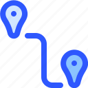map, navigation, distance, route, pin, location