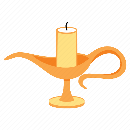 Candle, candlestick, handle, treasure, gold icon - Download on Iconfinder