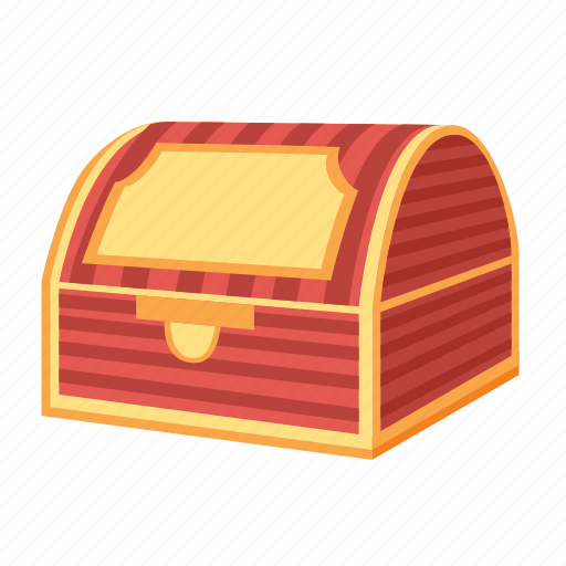 Closed, red, stripes, treasure, trunk icon - Download on Iconfinder