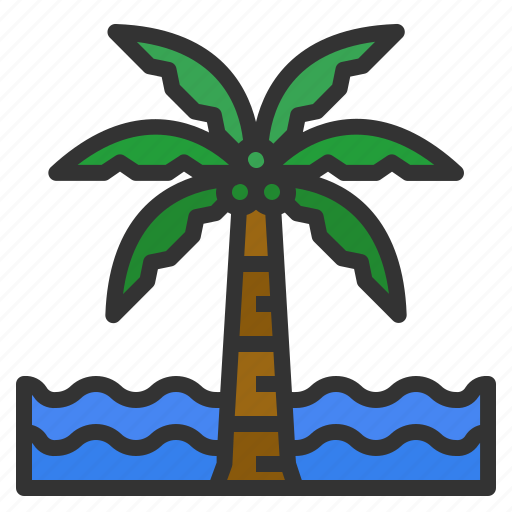 Coconut, botanical, tree, tropical, palm, beach, summer icon - Download on Iconfinder