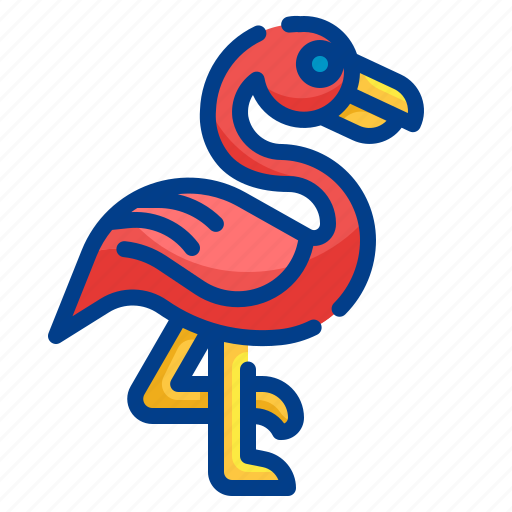 Flamingo, bird, flamingos, animals, wildlife icon - Download on Iconfinder