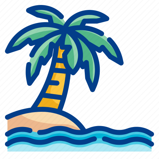 Palm, beach, island, landscape, nature icon - Download on Iconfinder