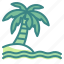 palm, beach, island, landscape, nature 
